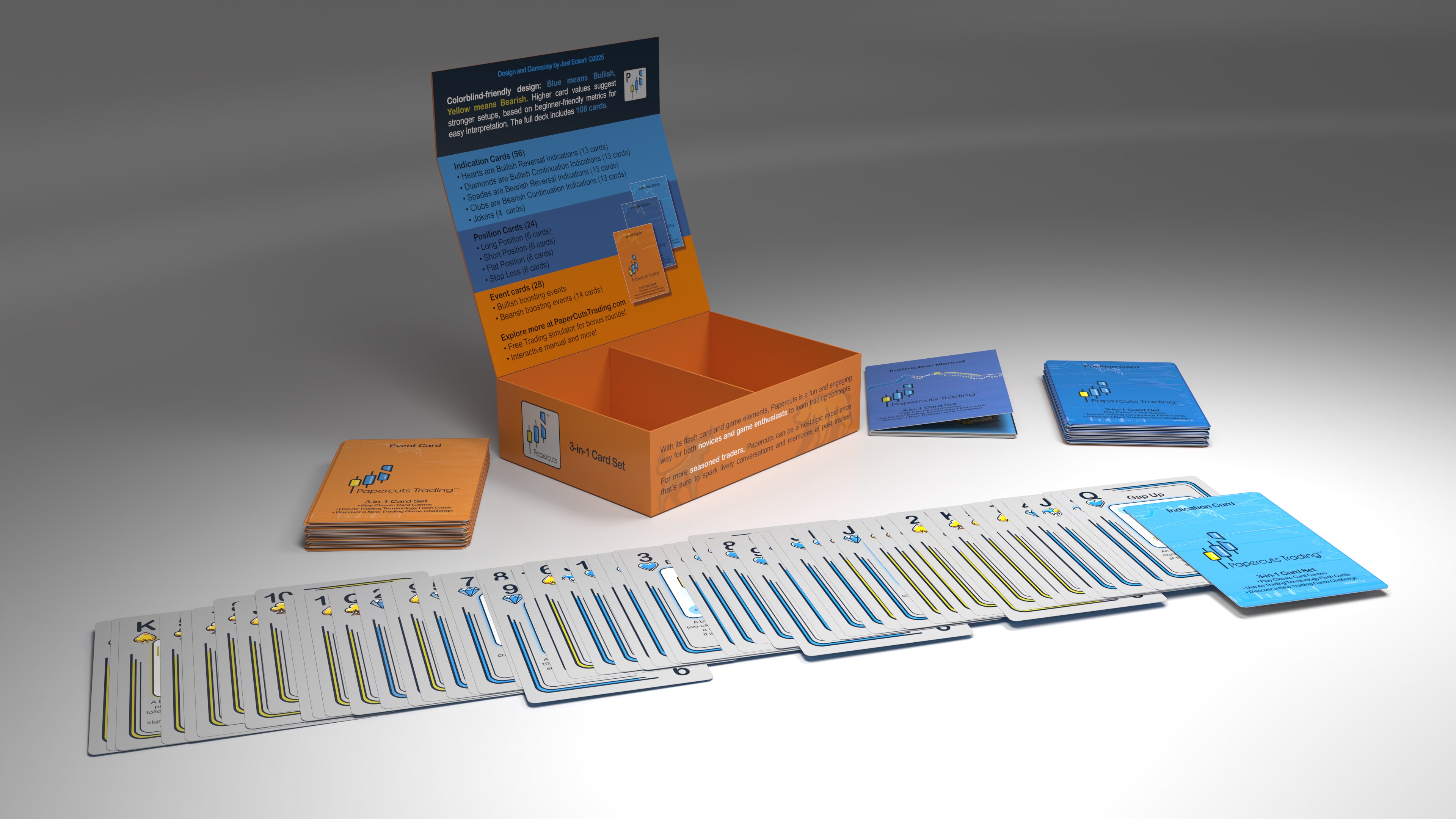 Papercuts Day Trading Card Set Table View